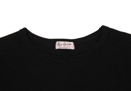 Yohji Yamamoto POUR HOMME Cotton Panel T-Shirt Black Size 3