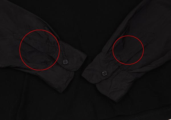 Yohji Yamamoto POUR HOMME Cotton Panel T-Shirt Black Size 3