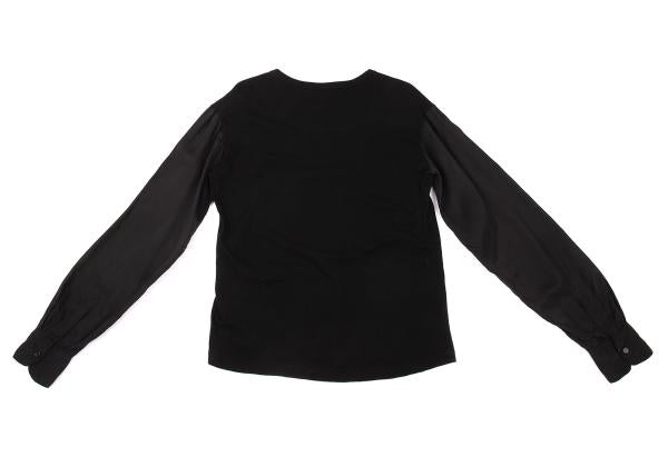 Yohji Yamamoto POUR HOMME Cotton Panel T-Shirt Black Size 3