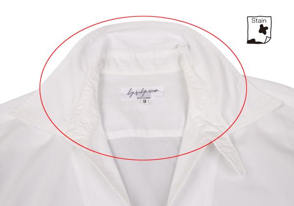 Yohji Yamamoto POUR HOMME Cotton Double Shirt White Size 3