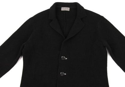 Yohji Yamamoto POUR HOMME 17AW Black Wool Knit Blazer Size 3
