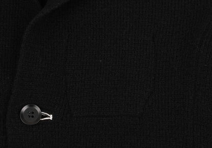 Yohji Yamamoto POUR HOMME 17AW Black Wool Knit Blazer Size 3