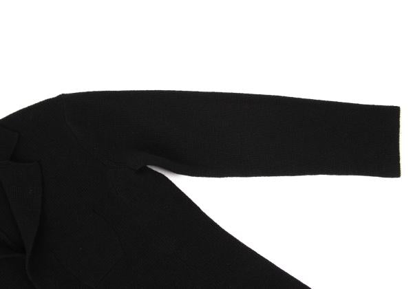 Yohji Yamamoto POUR HOMME 17AW Black Wool Knit Blazer Size 3