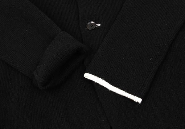 Yohji Yamamoto POUR HOMME 17AW Black Wool Knit Blazer Size 3