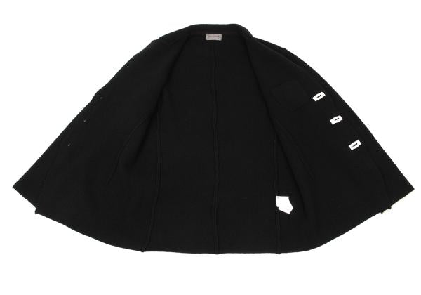 Yohji Yamamoto POUR HOMME 17AW Black Wool Knit Blazer Size 3