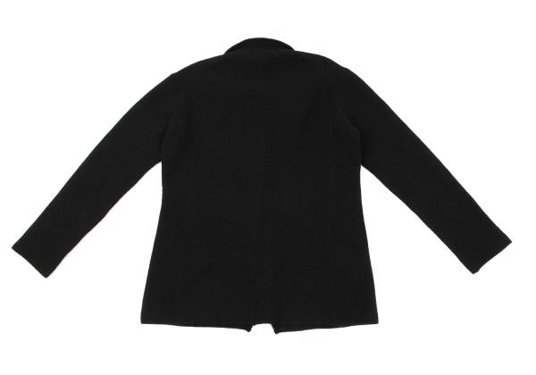 Yohji Yamamoto POUR HOMME 17AW Black Wool Knit Blazer Size 3