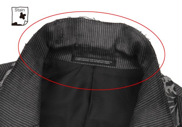 Yohji Yamamoto PH 11SS Linen Stripe Jacket Gray Size 1