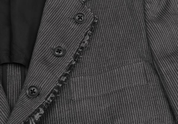 Yohji Yamamoto PH 11SS Linen Stripe Jacket Gray Size 1