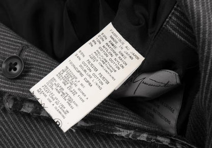 Yohji Yamamoto PH 11SS Linen Stripe Jacket Gray Size 1
