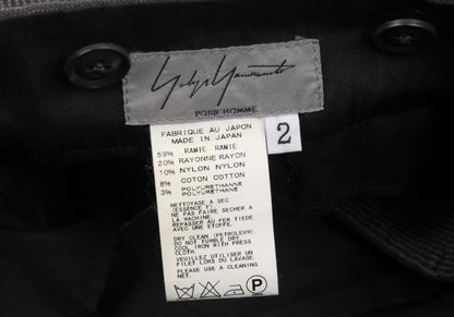Yohji Yamamoto POUR HOMME 11SS Linen Blend Pants Gray Size 2