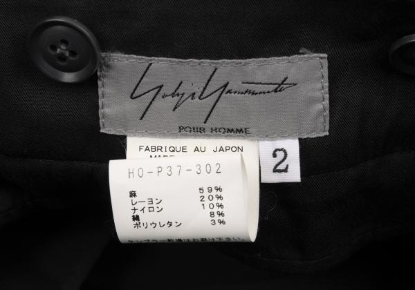 Yohji Yamamoto POUR HOMME 11SS Linen Blend Pants Gray Size 2