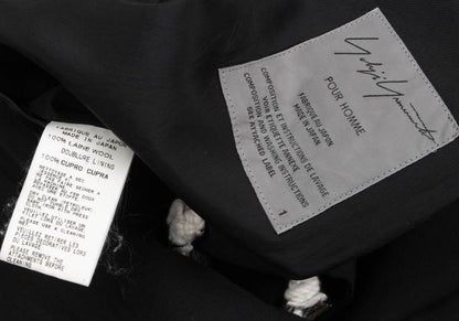 Yohji Yamamoto POUR HOMME 12AW Wool Jacket Black Size 1