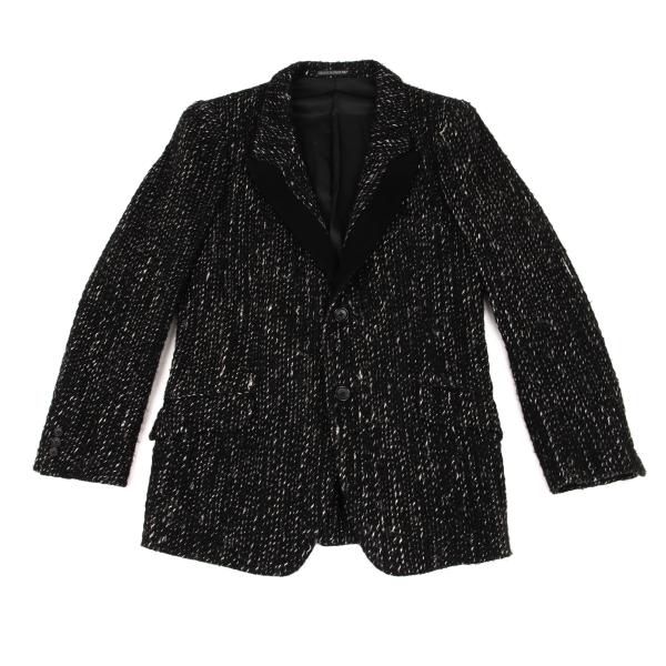 Yohji Yamamoto POUR HOMME Pile Lapel Blazer Black Size 2