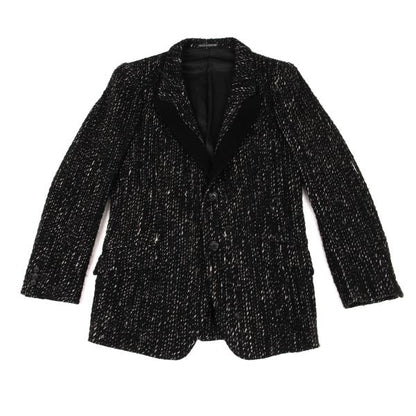 Yohji Yamamoto POUR HOMME Pile Lapel Blazer Black Size 2