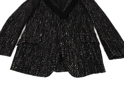Yohji Yamamoto POUR HOMME Pile Lapel Blazer Black Size 2