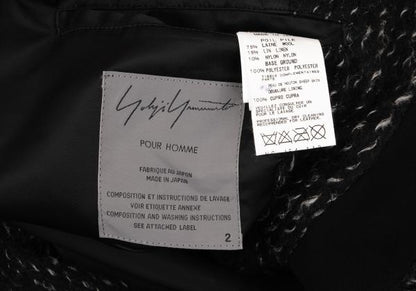 Yohji Yamamoto POUR HOMME Pile Lapel Blazer Black Size 2