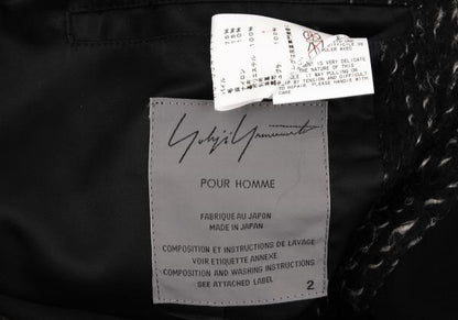 Yohji Yamamoto POUR HOMME Pile Lapel Blazer Black Size 2