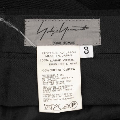 Yohji Yamamoto POUR HOMME 13AW Wool Pants Black Size 3
