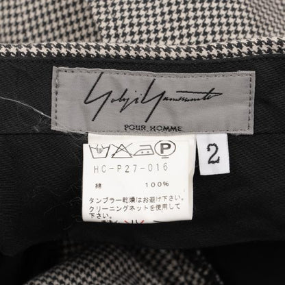 Yohji Yamamoto POUR HOMME Cotton Pants Black Size 2
