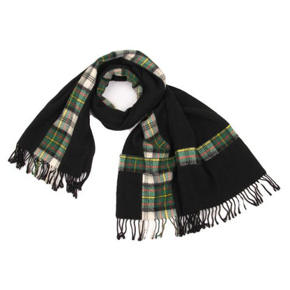 Yohji Yamamoto POUR HOMME Wool Tartan Check Black Green Stole