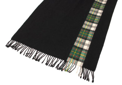 Yohji Yamamoto POUR HOMME Wool Tartan Check Black Green Stole