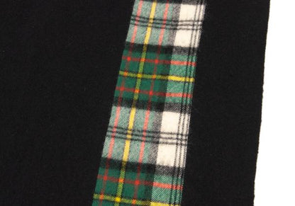 Yohji Yamamoto POUR HOMME Wool Tartan Check Black Green Stole