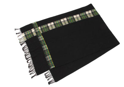 Yohji Yamamoto POUR HOMME Wool Tartan Check Black Green Stole