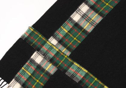 Yohji Yamamoto POUR HOMME Wool Tartan Check Black Green Stole