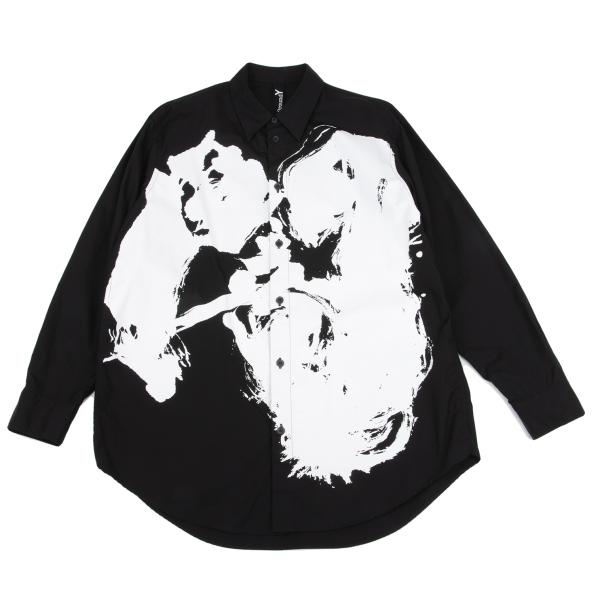Ground Y Souun Takeda Pigment Print Shirt Black Size 3