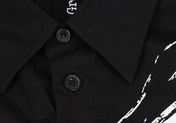 Ground Y Souun Takeda Pigment Print Shirt Black Size 3