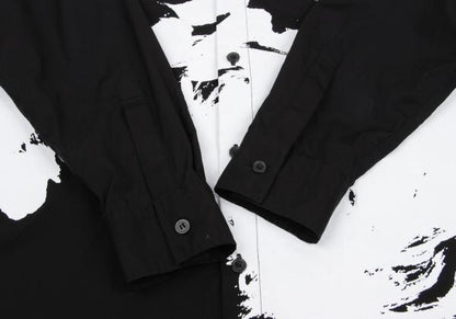 Ground Y Souun Takeda Pigment Print Shirt Black Size 3