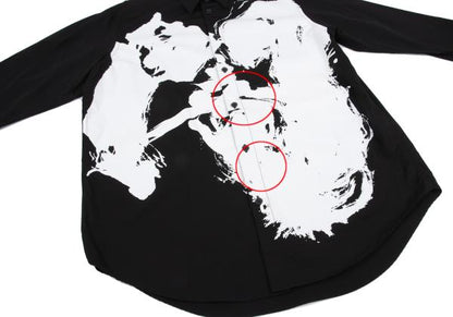 Ground Y Souun Takeda Pigment Print Shirt Black Size 3