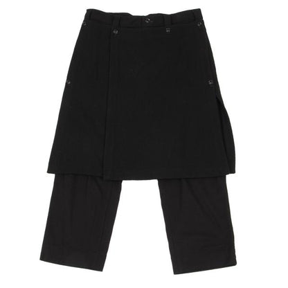 Ground Y Flannel Wool Paneled Skirt Pants Black Size 3