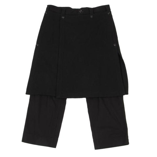 Ground Y Flannel Wool Paneled Skirt Pants Black Size 3