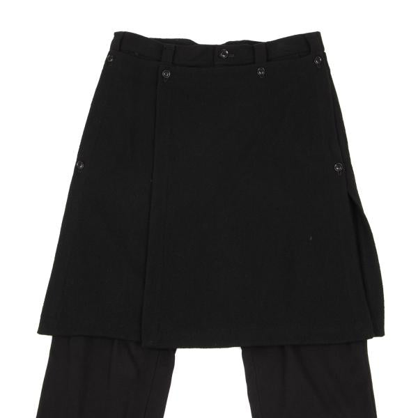 Ground Y Flannel Wool Paneled Skirt Pants Black Size 3