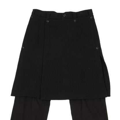 Ground Y Flannel Wool Paneled Skirt Pants Black Size 3