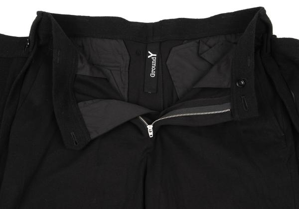 Ground Y Flannel Wool Paneled Skirt Pants Black Size 3