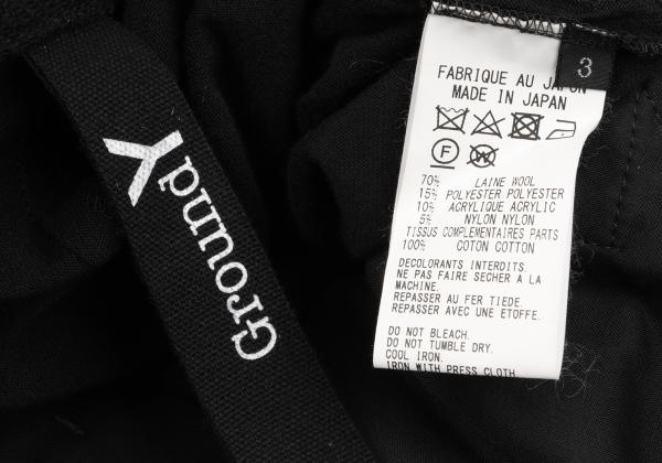 Ground Y Flannel Wool Paneled Skirt Pants Black Size 3