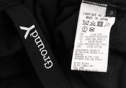 Ground Y Flannel Wool Paneled Skirt Pants Black Size 3