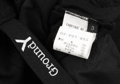Ground Y Flannel Wool Paneled Skirt Pants Black Size 3