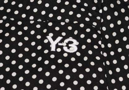 Y-3 Cotton Dot Print Zip Pocket Shirt Black White Size XS