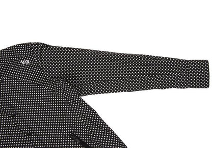 Y-3 Cotton Dot Print Zip Pocket Shirt Black White Size XS