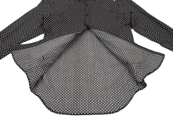 Y-3 Cotton Dot Print Zip Pocket Shirt Black White Size XS