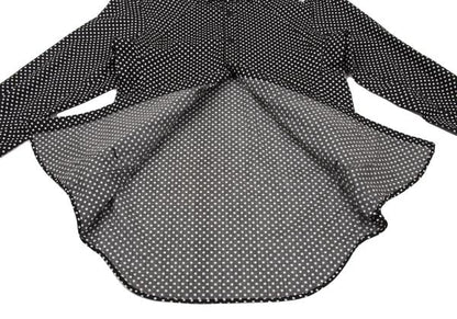 Y-3 Cotton Dot Print Zip Pocket Shirt Black White Size XS