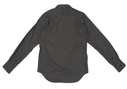 Y-3 Cotton Dot Print Zip Pocket Shirt Black White Size XS