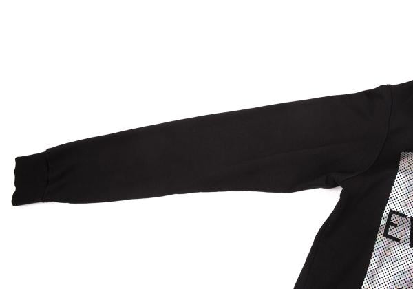 Y-3 Black Square Dot Foil Logo Print Sweatshirt Size L