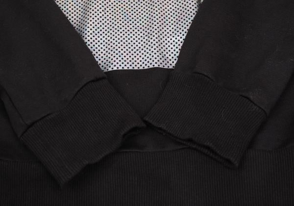 Y-3 Black Square Dot Foil Logo Print Sweatshirt Size L