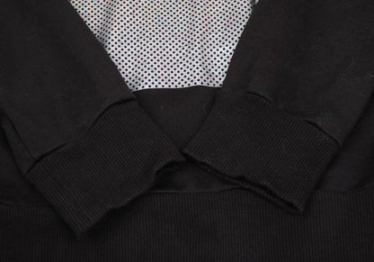 Y-3 Black Square Dot Foil Logo Print Sweatshirt Size L