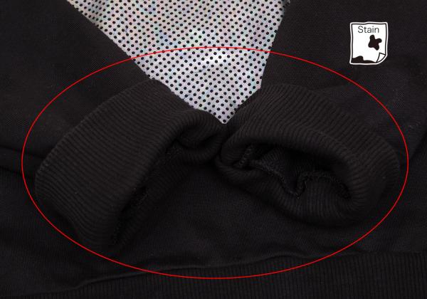 Y-3 Black Square Dot Foil Logo Print Sweatshirt Size L