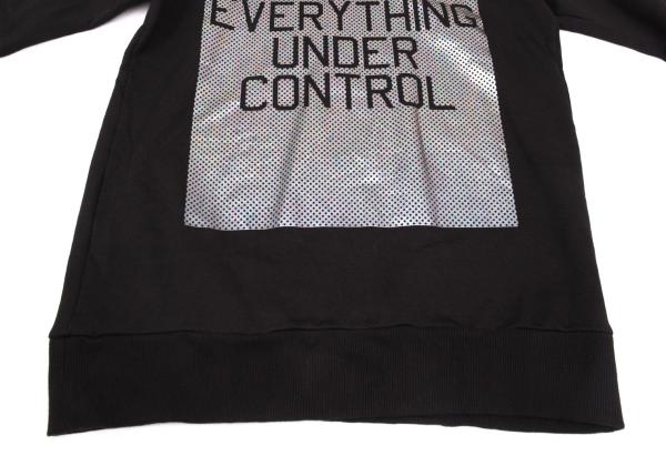 Y-3 Black Square Dot Foil Logo Print Sweatshirt Size L